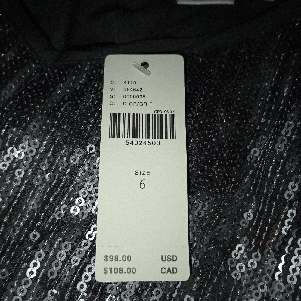 NWT Anthropologie Amelie Beaded Cami Size 6 Silver - Picture 7 of 9